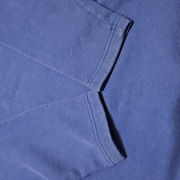 Vintage Tommy Hilfiger Sweatshirt Blue  Striped Sleeves Made In Canada Large - Picture 7 of 7